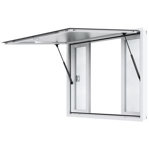 Finestra di Servizio per Carrello Alimentare in Lega di Alluminio 48x36, 85 Finestre Scorrevoli, 4 Finestre - Product Image 1