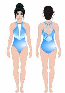 Justaucorps de gymnastique unisexe à manches longues, personnalisé avec strass, pour la danse, l'entraînement et les compétitions, vente en gros - Product Image 4