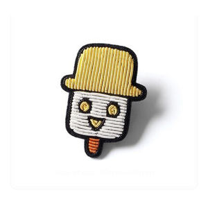 Broches de bordado de peces dorados de alta calidad, parches de alambre de lingotes hechos a mano, impresos personalizados, venta al por mayor, precio barato directo - Product Image 2