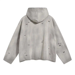 เสื้อฮู้ดดี้ผู้ชายแบบมีฮู้ด ผ้าฝ้ายฟลีซ 100% ดีไซน์ประดับเพชรเทียม สั่งทำได้ คุณภาพสูง ราคาถูก ขายส่ง OEM - Product Image 4