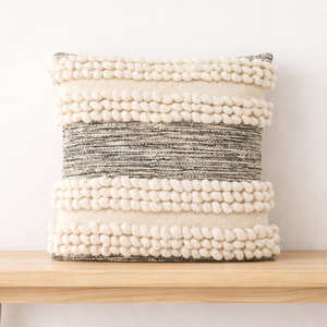 Cojín Decorativo con Rayas, Funda de Cojín Tejida Estilo Boho, Patrón Horizontal en Capas, Decoración Rústica para el Hogar - Product Image 2