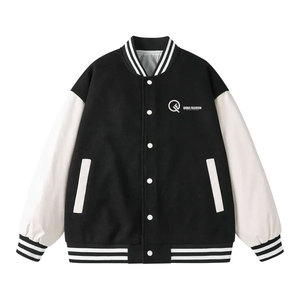 Classic Varsity Winter Jacket For Men Featuring Soft Interior And Stylish Contrast Colors Perfect For Cool Weather - Product Image 1