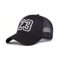 Casquette de baseball OEM brodée en 3D casquette de camionneur unisexe à bord incurvé réglable en maille pour la protection solaire tenue quotidienne marque