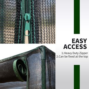 Rete da Giardino 4x8 con Gabbia per Colture e Porte con Cerniera e Copertura in HDPE per Piante Aromatiche - Product Image 6