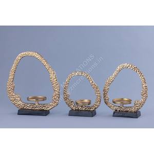 Nouveaux designs modernes – Ensemble de 3 bougeoirs en métal pour bougies chauffe-plat – Accessoires de décoration de table pour Noël, Pâques, mariages et fêtes - Product Image 1