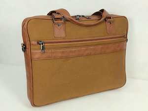 Sac pour ordinateur portable en toile premium et similicuir PU – Grand sac bandoulière pour ordinateur portable, idéal pour le bureau et les affaires - Product Image 4