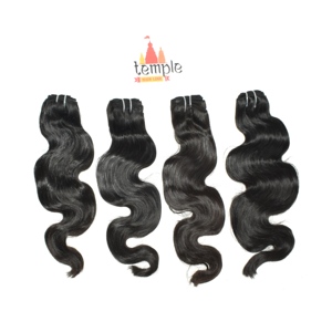 Extensiones de Cabello Humano Remy de Onda Corporal de Tamil Nadu, India, con Cutícula Alineada, para Trenzas, Sin Químicos, Doble Trama a Máquina, 100g - Product Image 5