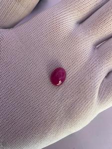 ทับทิมธรรมชาติ 7.32 กะรัต สีแดง คอรันดัม |   พลอยรูปไข่ขนาดใหญ่แบบหลวม - Product Image 3