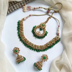 Juegos de Joyería Chapada en Oro de la India y Pakistán a Precios de Mayoreo 2026, Collares y Aretes para Mujeres, para Bodas y Fiestas, Joyería para Chicas - Product Image 2