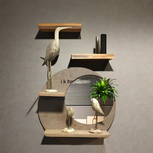 Estante de pared multifuncional para uso doméstico personalizable de fábrica directa, muebles de sala de estar flotantes con forma de media luna moderna - Product Image 6