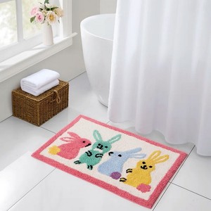 Tapis de bain antidérapants blancs pour hôtel et spa, super absorbants, 100% coton - Product Image 2