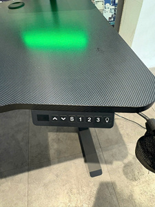 Electric Height Adjustable Gaming <b>Desk</b> with Monitor <b>Shelves</b> and Cup Holder Modern Computer <b>Desk</b> for Home Office Metal - Product Image 6
