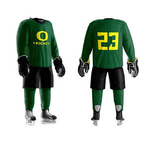 Uniformes unisex de calidad superior para pantalones de hockey sobre hielo, conjunto personalizado de OEM fabricado en fábrica, uniformes con nombre de equipo - Product Image 3