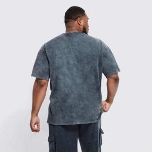 Camiseta Oversize Vintage con Lavado Ácido para Hombre, 100% Algodón, Estilo Urbano, Informal, Moda de Verano, Proveedor Mayorista, Marca Privada - Product Image 5