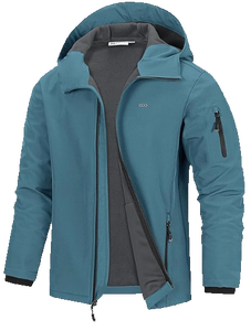 Men's Hooded Softshell <b>Jacket</b> Waterproof Windproof <b>Fleece</b> <b>Lined</b> Lightweight Outdoor Hiking <b>Jacket</b> OEM ODM - Product Image 2