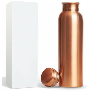 ขวดน้ำทองแดงขายดี ดีไซน์มินิมอล พกพาสะดวก พร้อมฝาปิด - Product Image 1