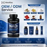 Complément alimentaire pour adultes, marque privée OEM, NAD Plus, 60 capsules, soutien à l'énergie cellulaire, à l'endurance et à l'âge sain.