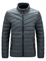 Veste d'hiver chaude matelassée de haute qualité avec logo personnalisé, taille plus, unisexe, couleur unie, rembourrée de duvet, anti-UV