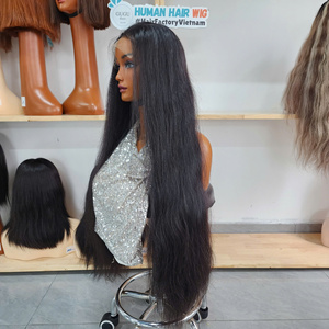 Peluca Larga de Cabello Humano Remy Vietnamita con Ondas Sueltas, Color Natural, Transparente 5x5, para Lace Front, Precio Económico, ¡Gran Venta! - Product Image 2