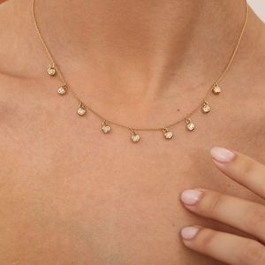 สร้อยคอเพชรเลี้ยงในห้องปฏิบัติการพร้อมส่ง ทองคำขาว 9K จี้ทรงกลม ดีไซน์หรูหราทันสมัย ของขวัญสำหรับเธอ - Product Image 2