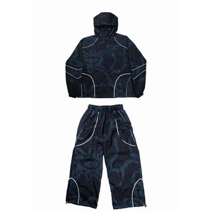 Wholesale Custom Made Winter Printed Nylon <b>Men</b> Windbreaker Set Baggy Oversize Running Jogging Reflector Tracksuit Windproof - Product Image 1