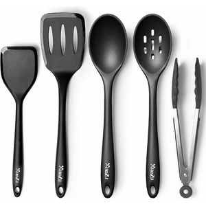 Set di Utensili da Cucina in Silicone Senza BPA, Resistenti al Calore, Spatole e Cucchiai Grandi Antiaderenti per Cucina, Include Spatola per Girare - Product Image 1