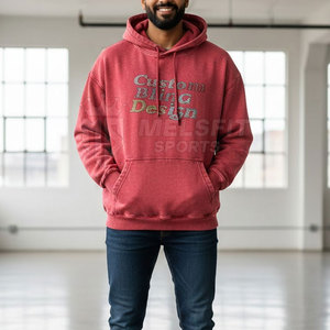 Sudadera con Capucha Casual para Hombre, Lavado Ácido, con Pedrería, 100% Algodón, Ligera, Transpirable, Estilo Urbano, Suave, Moderna y Elegante - Product Image 3