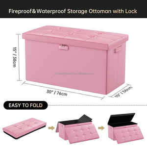 Yanmaz dışkı osmanlı ev oturma odası mobilya dikdörtgen tezgah değişikliği ayakkabı dışkı deri yatak tezgah yanmaz çanta - Product Image 3