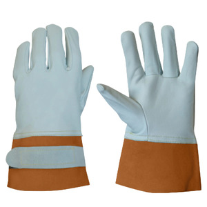 High Quality Heavy-Duty TIG Welding Gloves Smooth Safety <b>Cuff</b> 11 oz Sheep Grain Cow Split Leather Abrasion Resistance Hand <b>Arm</b> - Product Image 4