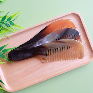 Custom Personalised Cow Horn Hair Comb Eco Friendly Handmade Buffalo Horn <b>Beard</b> Comb at Lowest Price From India - Product Image 1