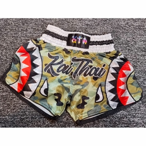 กางเกงมวยไทยสั่งทำพิเศษ ผ้าซาตินพรีเมียม สำหรับผู้ชาย คิกบ็อกซิ่ง MMA ฝึกซ้อมและแข่งขัน - Product Image 5