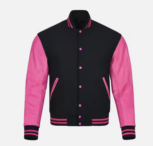 Chaqueta Bomber Varsity de Béisbol para Hombre, Personalizada 2025, 100% Algodón, con Mangas Bordadas, Estilo Universitario, para Invierno - Product Image 1