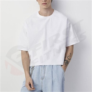 Camiseta Corta de Punto Casual Personalizada, 240 GSM, Hombros Caídos, Estilo Oversize, Camisetas de Marca para Hombre - Product Image 4