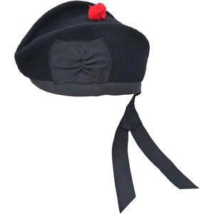Gorro Escocés Glengarry de Lana Pura con Pompón Rojo, Forro Transpirable, Ajuste Cómodo, OEM ODM - Product Image 2