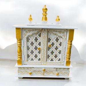 Temple en bois blanc à suspendre au mur, décoration murale, 15x8x18 pouces, pour la maison ou le bureau - Product Image 4