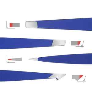 Juego de Pinzas para Cejas de Acero Inoxidable con Punta Inclinada, Profesionales, para Depilación de Cejas, Pinzas Duraderas, Venta al Por Mayor - Product Image 5