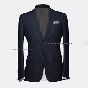 Costume de cérémonie décontracté pour homme avec logo personnalisé, coupe ajustée, blazer, smoking, pour fêtes et mariages - Product Image 4
