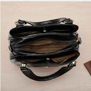 Bolso Tote Casual de Cuero Genuino Marrón para Mujer con Cierre de Cremallera, Impermeable y de Gran Capacidad para Uso Diario - Product Image 3