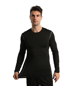 Wholesale Hot Sale Plus Size <b>Compression</b> Set Men New Arrival 2 Piece Long Sleeve Front Training Wear Winter Gym Set - Product Image 5