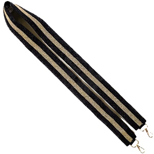 Mardi Gras hecho a mano con cuentas correa para monedero púrpura verde oro accesorio para bolsos de mano bolsos cruzados algodón combinación perfecta - Product Image 6
