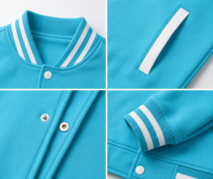 <b>Canvas</b> Stand Collar Varsity Jacket with Breathable High Street Athletic Styling Customizable OEM Service - Product Image 6