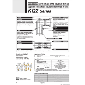 นิวเมติกส์แบบสัมผัสเดียว KQ2L04-M5A1ชิ้นส่วนนิวเมติก SMC - Product Image 3