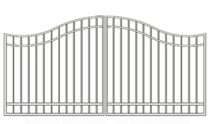 Puerta Batiente para Entrada de Vehículos de Estilo Moderno, de Hierro y Aluminio, Impermeable, con Recubrimiento en Polvo, Galvanizada, de Alta Calidad y Fácil Instalación - Product Image 2