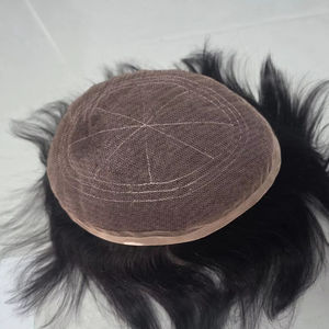 Prothèse capillaire complète en dentelle, cheveux humains indiens Remy, bouclée pour hommes, densité 100%, longueur courte TAZ HAIR BANGLADESH - Product Image 1