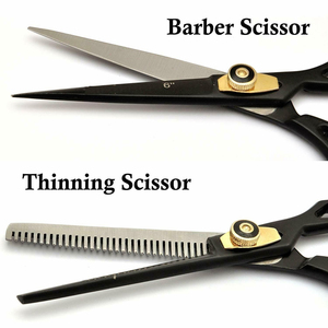 Professional Stainless Steel Beauty Salon <b>Barber</b> Scissors <b>Set</b> with Custom Logo Sharp Blade Tip Comfortable Handle Right-Handed - Product Image 2