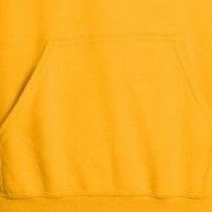 Sweat-shirt à capuche jaune avec motif bleu sur la poitrine, manches longues, en molleton, poche kangourou, vêtement décontracté streetwear - Product Image 3