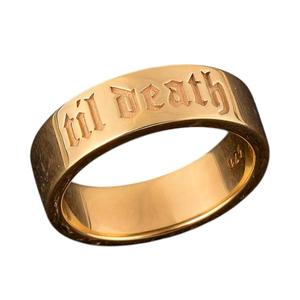 black enamel Til Death Dainty Silver Band <b>Ring</b> Hot Selling Trending <b>Stacking</b> Anniversary & Promise Band <b>Ring</b> with Invisible - Product Image 1