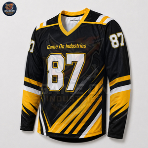 Sublimated 100% Polyester Hockey Jersey Pants Breathable <b>Elastic</b> Waist Training Match Sportswear OEM ODM Custom Ice Hockey - Product Image 5