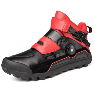 Chaussures de moto en cuir respirantes et coupe-vent pour la conduite tout-terrain, bottes de course sur route et chaussures d'aventure - Product Image 3