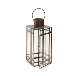 Simple Pleasant Looking Selling Metal & Glass Home Decor Hanging <b>Lantern</b> in <b>Copper</b> Finish Candle <b>Lantern</b> for Outdoor & Garden - Product Image 6